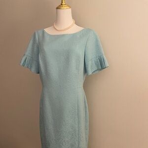 Light blue Talbot’s jacquard brocade dress
